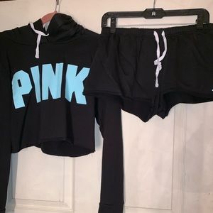 Pink sweater short set